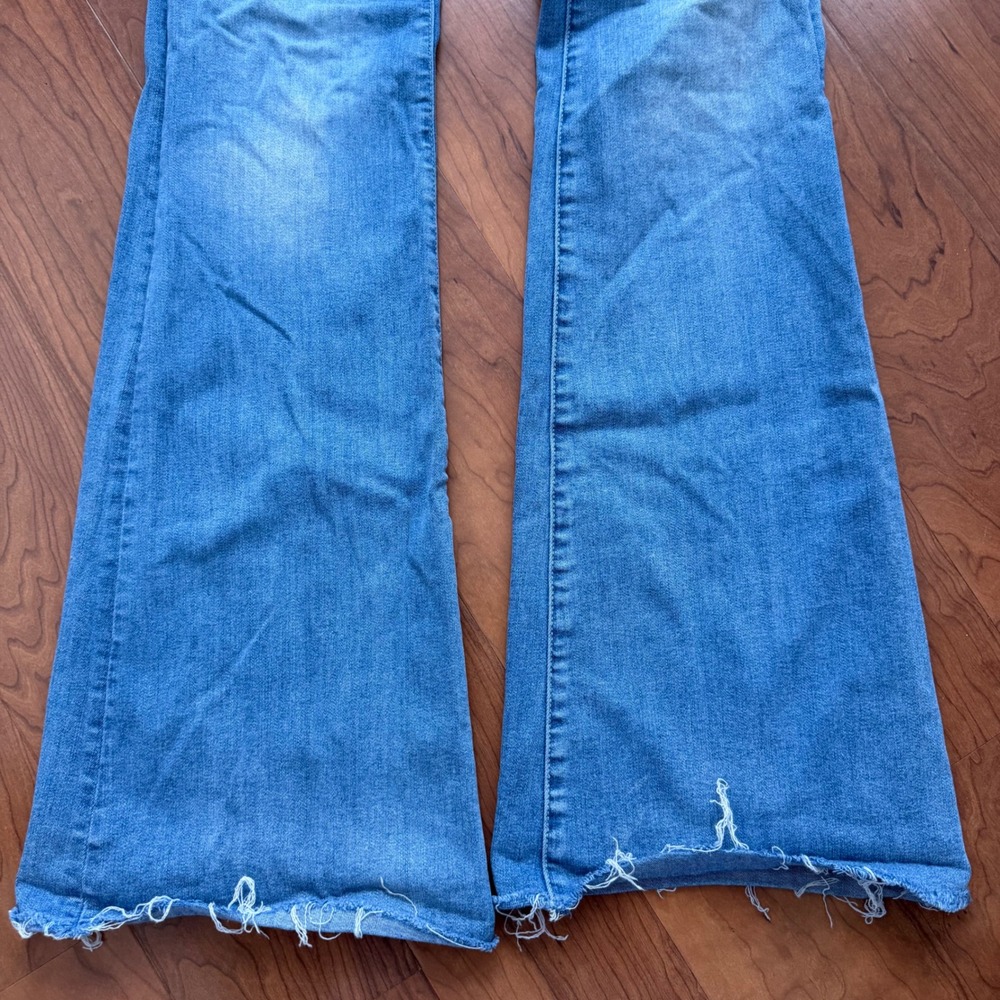 Good American Good Flare Jeans Size 4/27Blue Stretch Denim Retro Rodeo High Rise - Picture 4 of 9